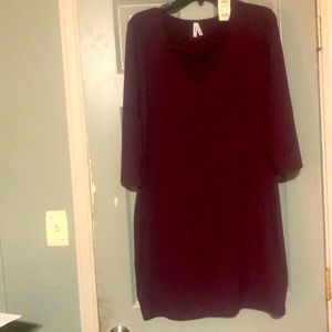 Mudd Dress NWT. Color is an eggplant or medium to dark maroon. Size is XL.